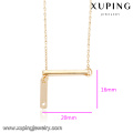 43893 Wholesale high quality simple design western style bar bone pendant horizontal stick chain gold necklace